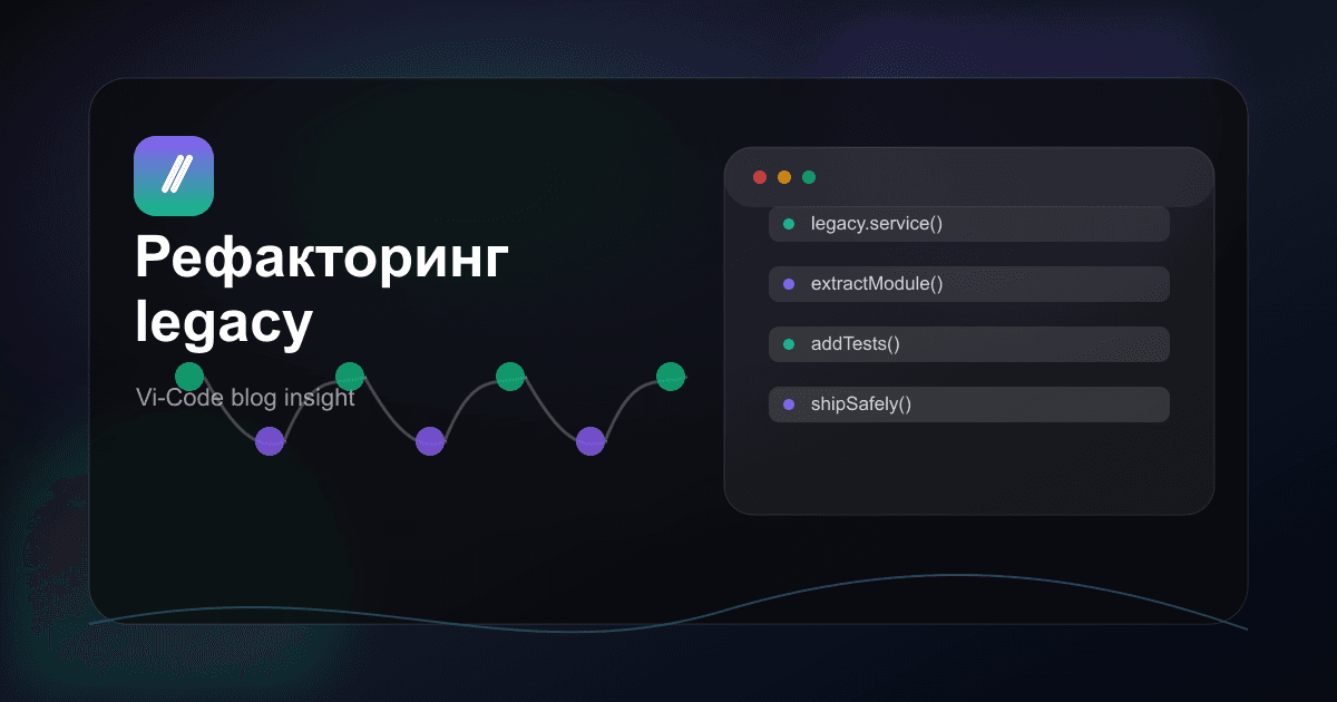 Иллюстрация о рефакторинге legacy-кода с AI